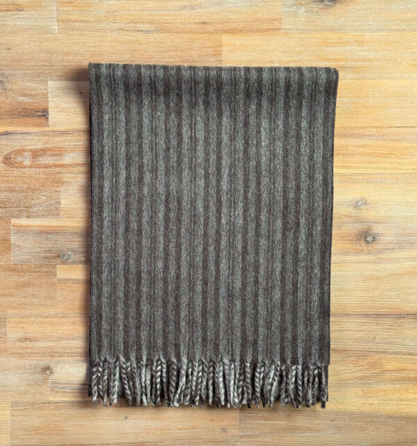 scarf alpaca grey Alpaca Sjaal Grijs / Zwart