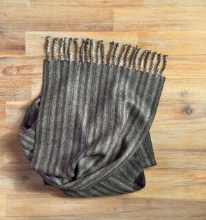 Alpaca Sjaal Grijs / Zwart
