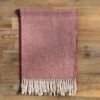scarf red herringbone Alpaca Sjaal Rood met Visgraatpatroon