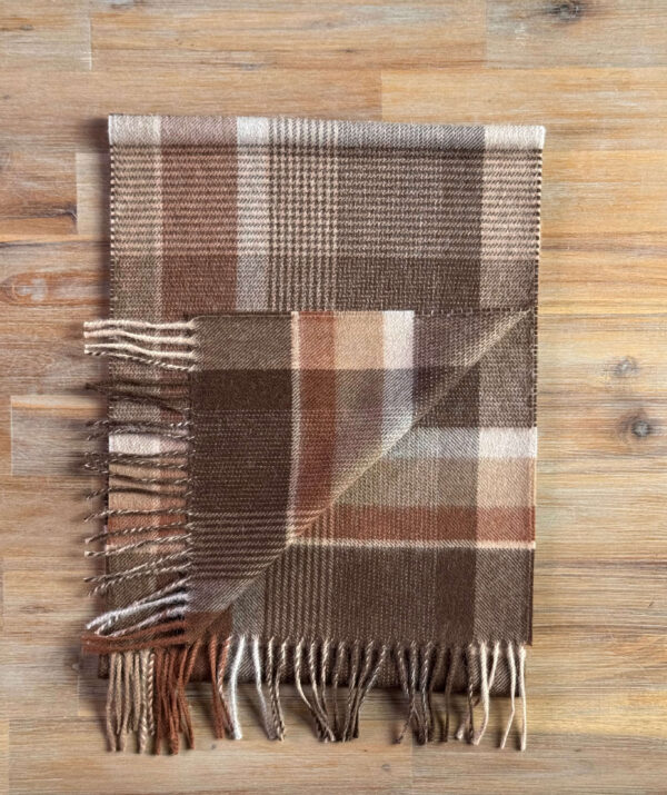scarve alpaca tartan Alpaca Sjaal Bruin Chocolate Tartan