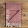 scarve herringbone red Alpaca Sjaal Rood met Visgraatpatroon
