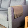 Alpaca Plaid Olijfgroen met decoratieve franjes