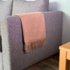 blanket brown alpaca Alpaca Plaid Natuurlijk Bruin met decoratieve franjes