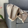Alpaca Plaid Natuurlijk Chocolade Bruin met Visgraatpatroon