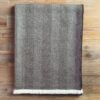 Alpaca Plaid Natuurlijk Chocolade Bruin met Visgraatpatroon
