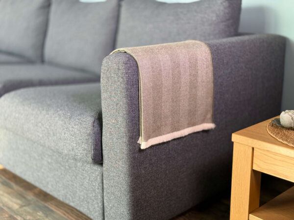 Alpaca Plaid Natuurlijk Chocolade Bruin met Visgraatpatroon