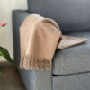 throw alpaca natural brown Alpaca Plaid Natuurlijk Bruin met decoratieve franjes