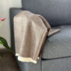 Alpaca Plaid Natuurlijk Chocolade Bruin met Visgraatpatroon